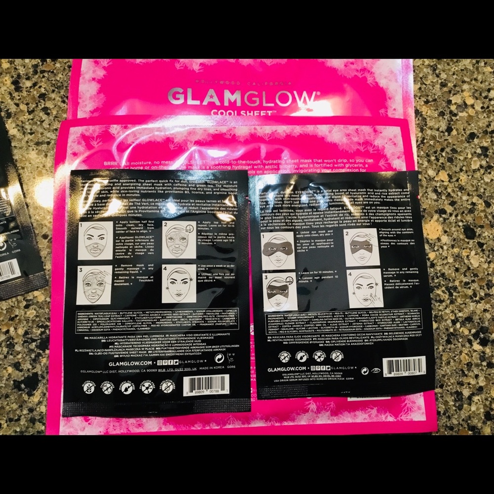 GlamGlow Glowsheet, Glowlace Eyeboost Face Masks - Picture 4 of 8